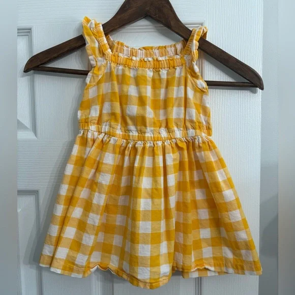 Carter's | Dresses | Carters Toddler Girl Yellow And White Dress | Poshmark